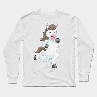 Horse as Runner at Running Long Sleeve T-Shirt